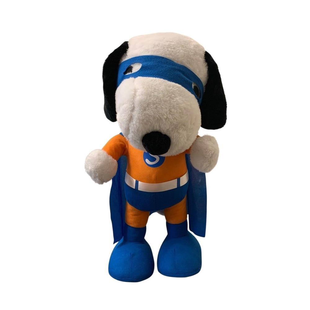 Jumbo Snoopy Peanuts Super Hero Greeter Halloween Costume Plush Gemmy 2011 Cape